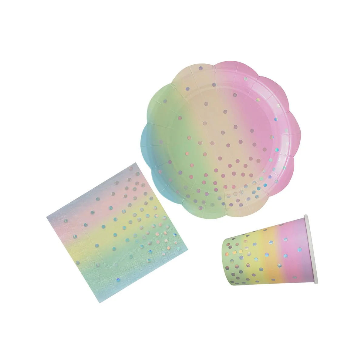 Rainbow Confetti Cups, 9 Oz, 8 Count - Image 3