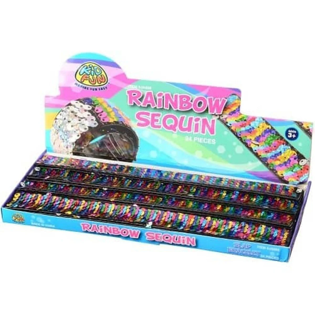 Rainbow Sequin Slap Bracelet, 1 Count - Image 2
