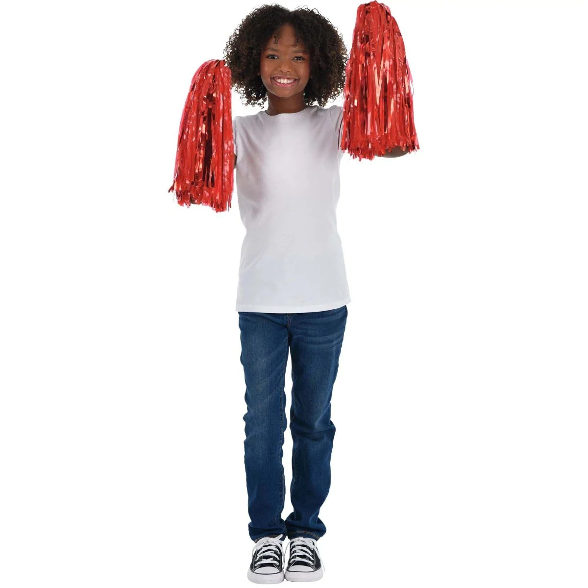 Red Cheerleading Pom Poms, 2 Count