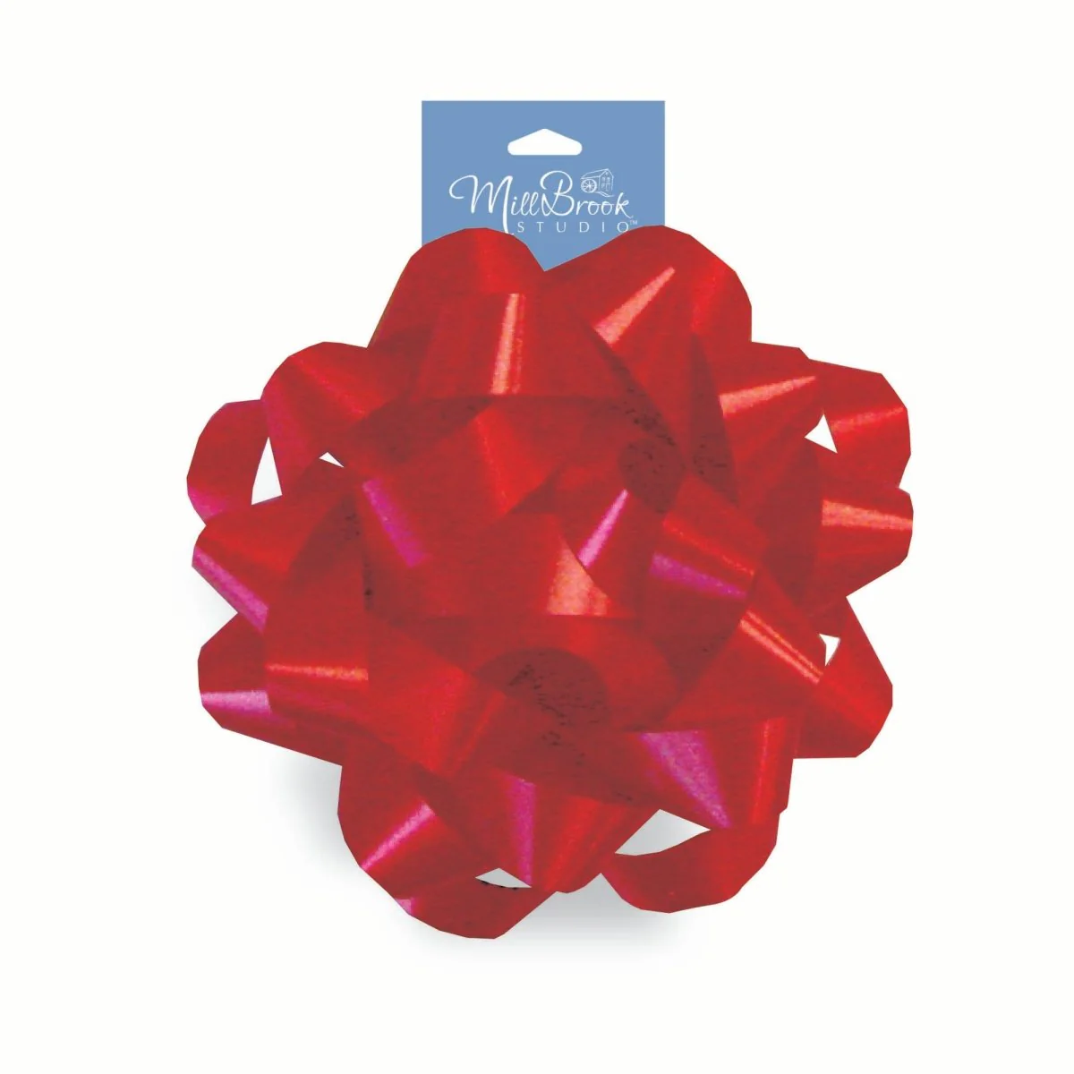 Red Gift Confetti Bow, 6 Inches, 1 Count