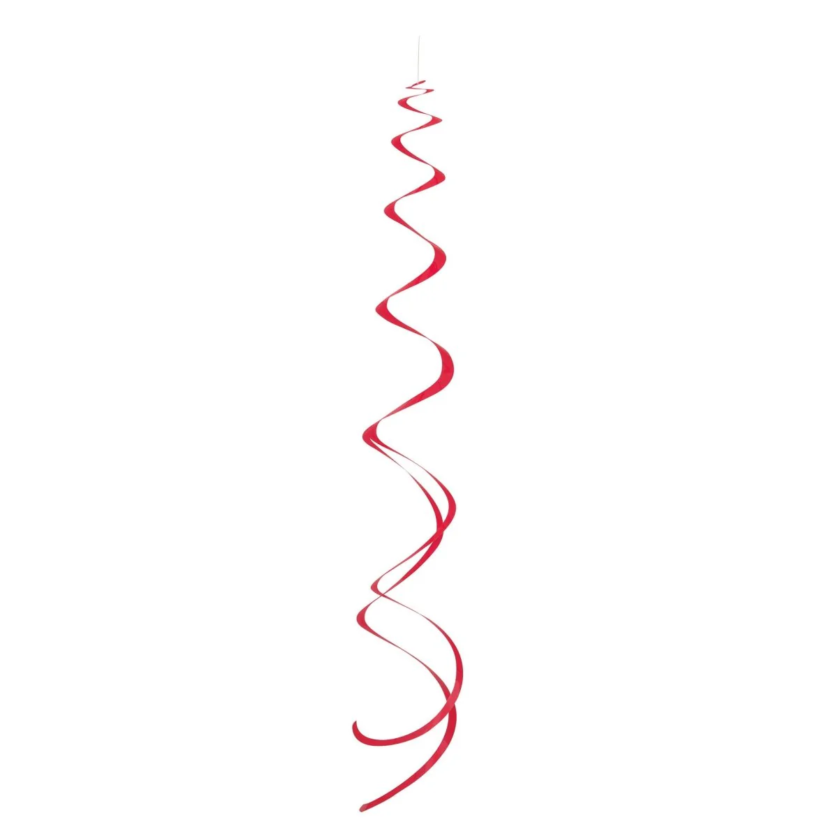 Red Hanging Swirl Decorations, 26 Inches, 8 Count