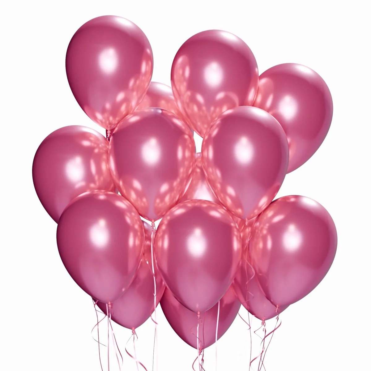 Red Latex Balloon 12 Inches, Chrome Collection, 15 Count