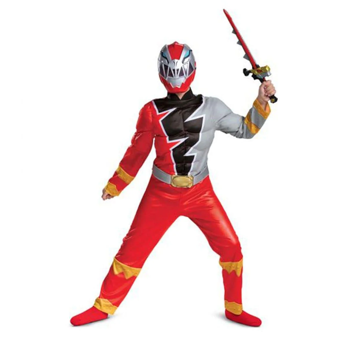 Red Ranger Costume for Kids, Power Rangers Dino - Image 2