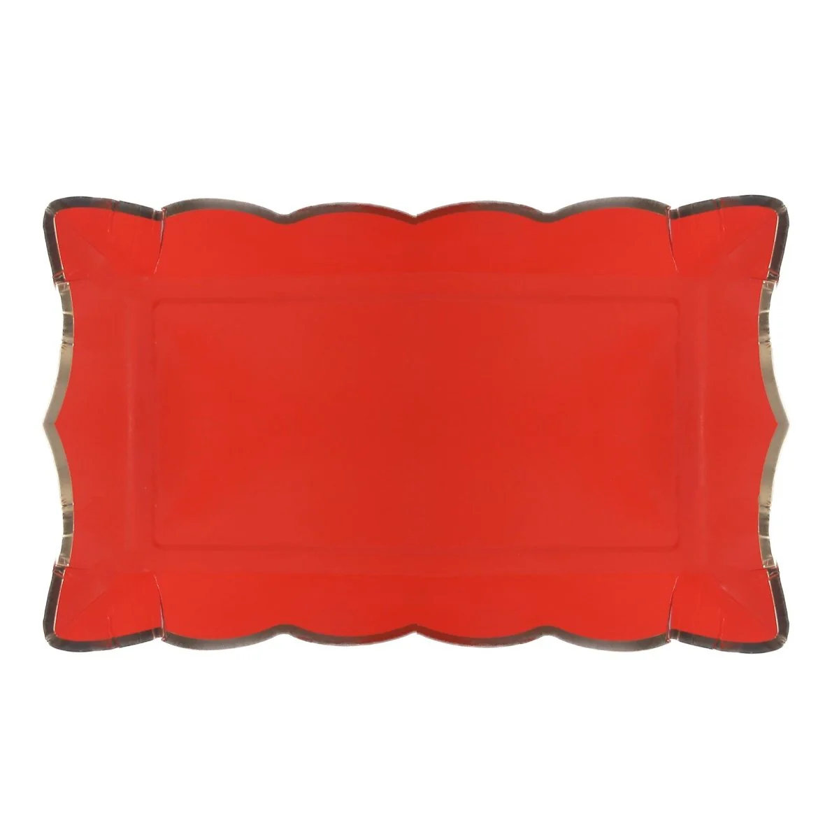 Red Rectangular Trays, 9 Inches, 4 Count