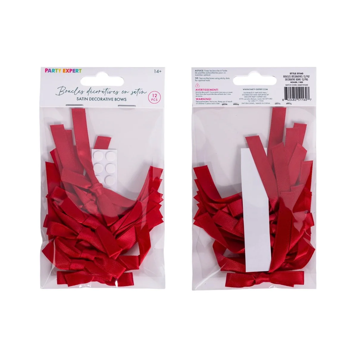 Red Satin Decorative Bows, 3.5 Inches, 12 Count - Image 3