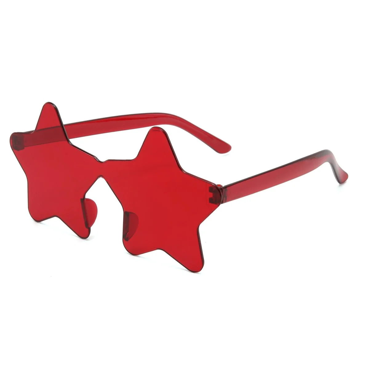 Red Star Shaped Sunglasses for Adults