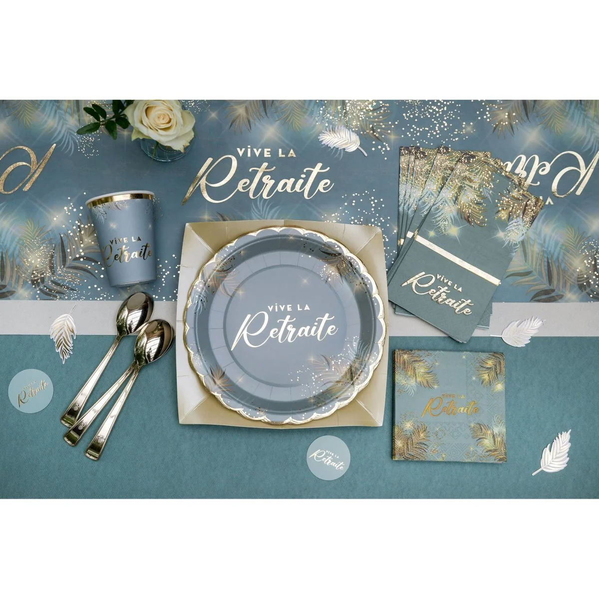 'Retraite Dorée Céladon' Paper Cups, 6 Count - Image 2