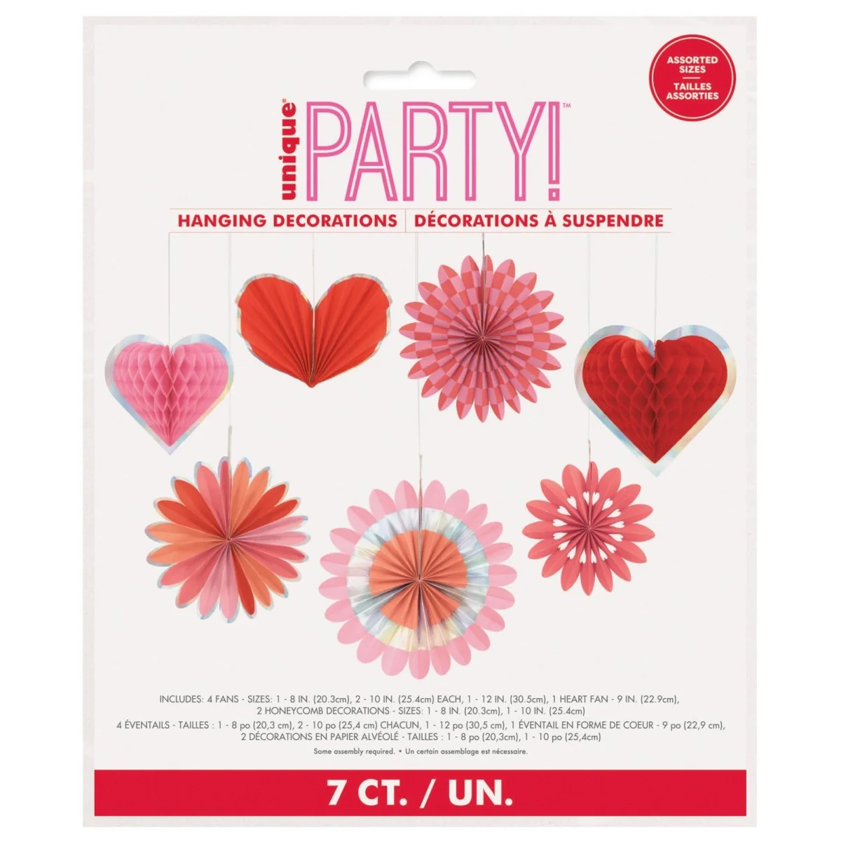 Retro Love Hanging Decoration Kit, 7 Count