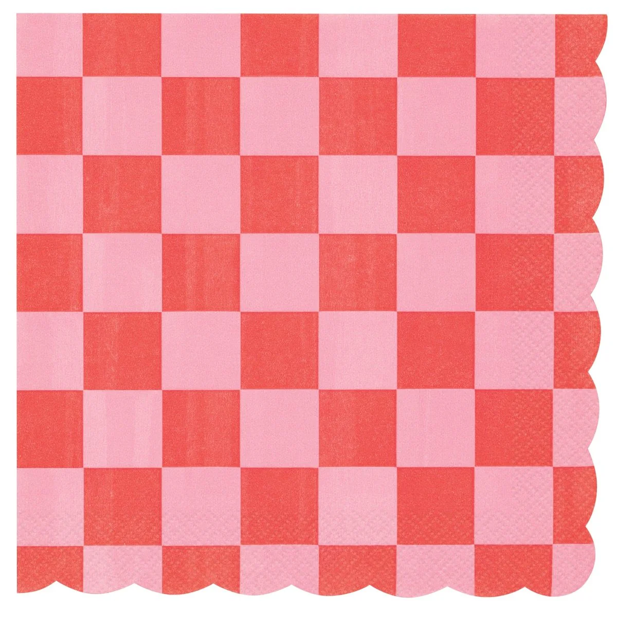 Retro Love Large Lunch Scalloped Napkins, 16 Count