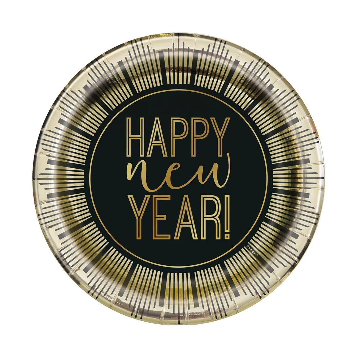 Roaring Happy New Year Plates, 9 Inches, 8 Count