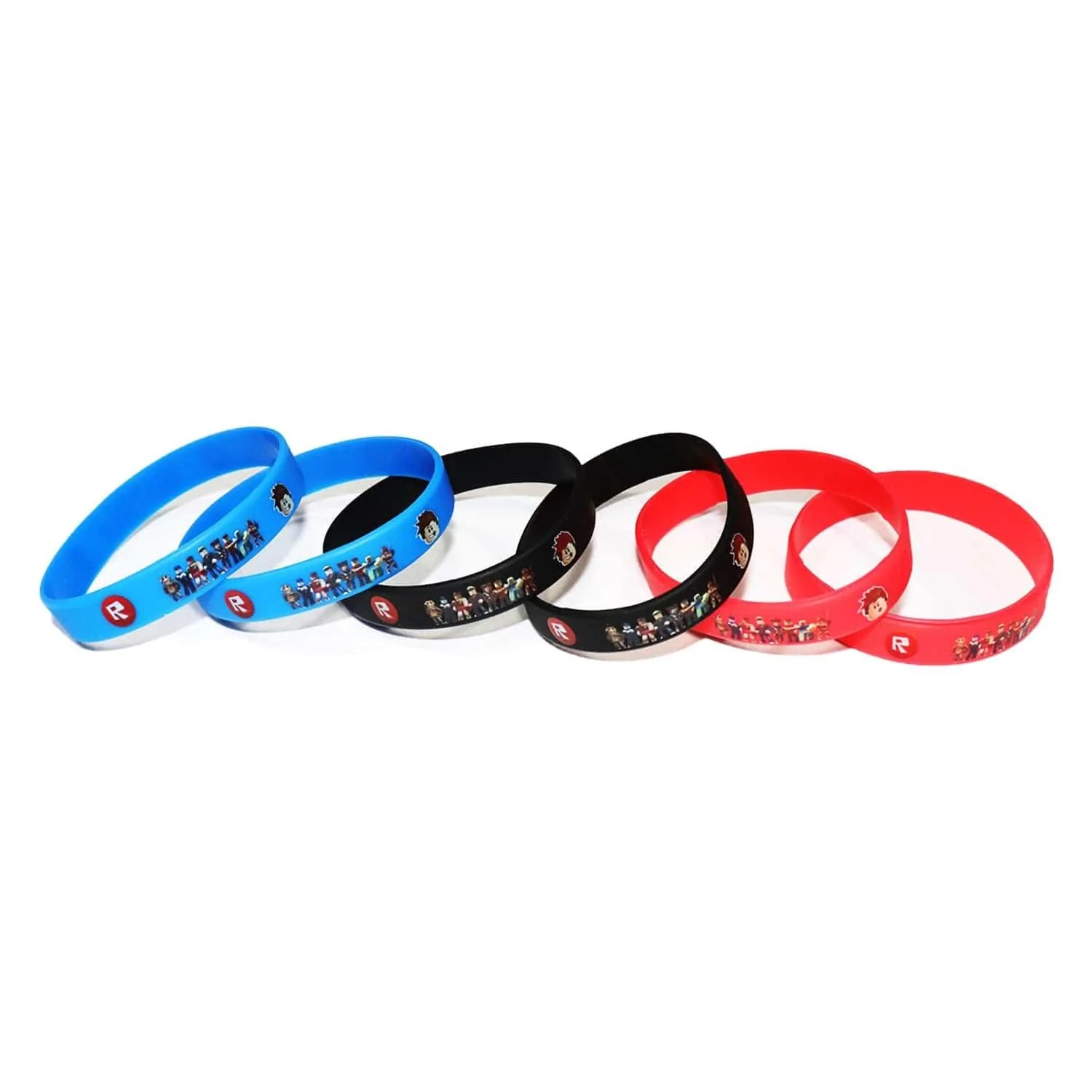 Roblox Rubber Wristband Bracelets, 6 Count
