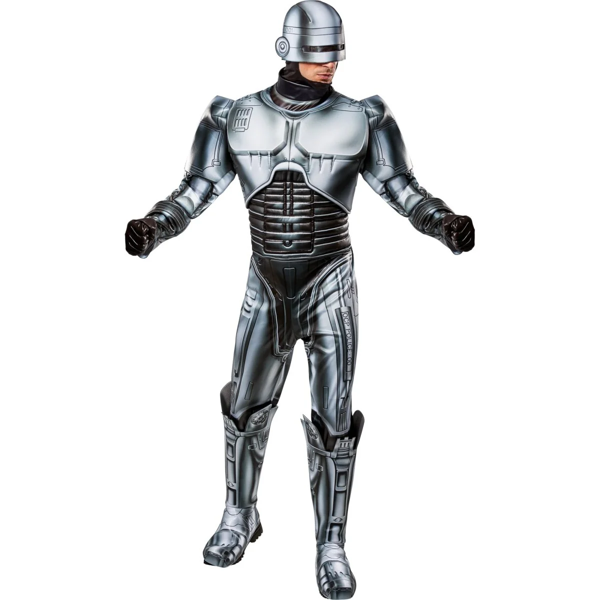 Robocop Deluxe Costume for Adults, Grey Jumpsuit - Image 4