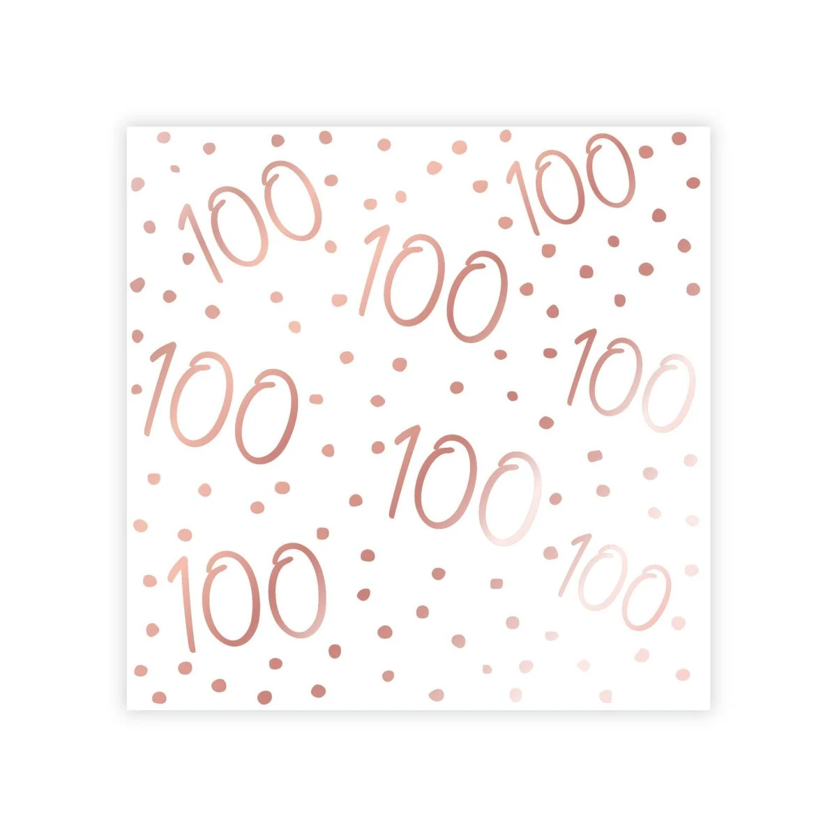 Rosé Celebration 100th Birthday Small Beverage Napkins, 16 Count