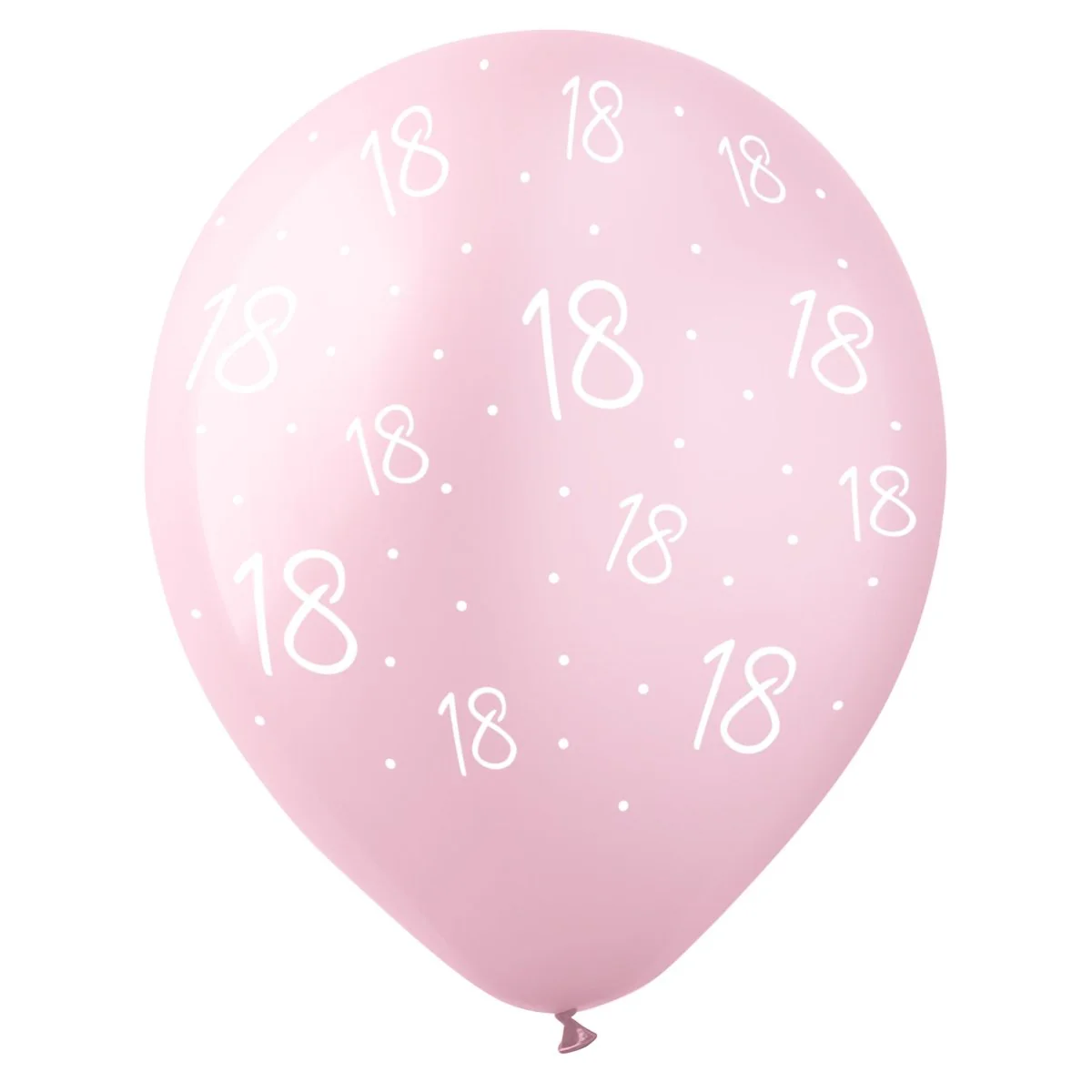 Rosé Celebration 18th Birthday Pearl Pink Latex Balloons, 12 Inches, 12 Count