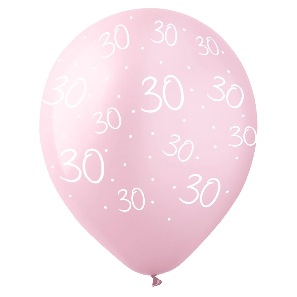 Rosé Celebration 30th Birthday Pearl Pink Latex Balloons, 12 Inches, 12 Count