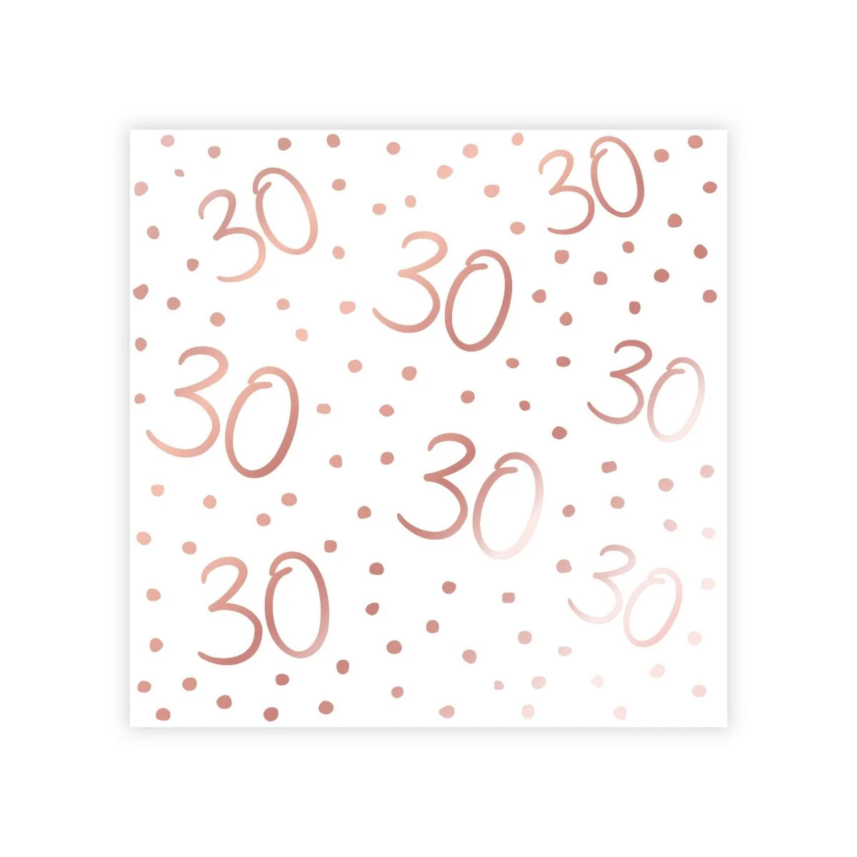 Rosé Celebration 30th Birthday Small Beverage Napkins, 16 Count