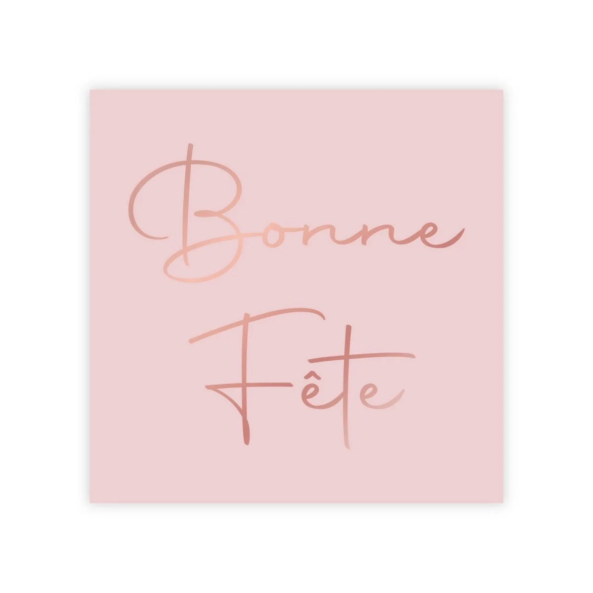 Rosé Celebration Bonne Fête Small Beverage Napkins, 16 Count