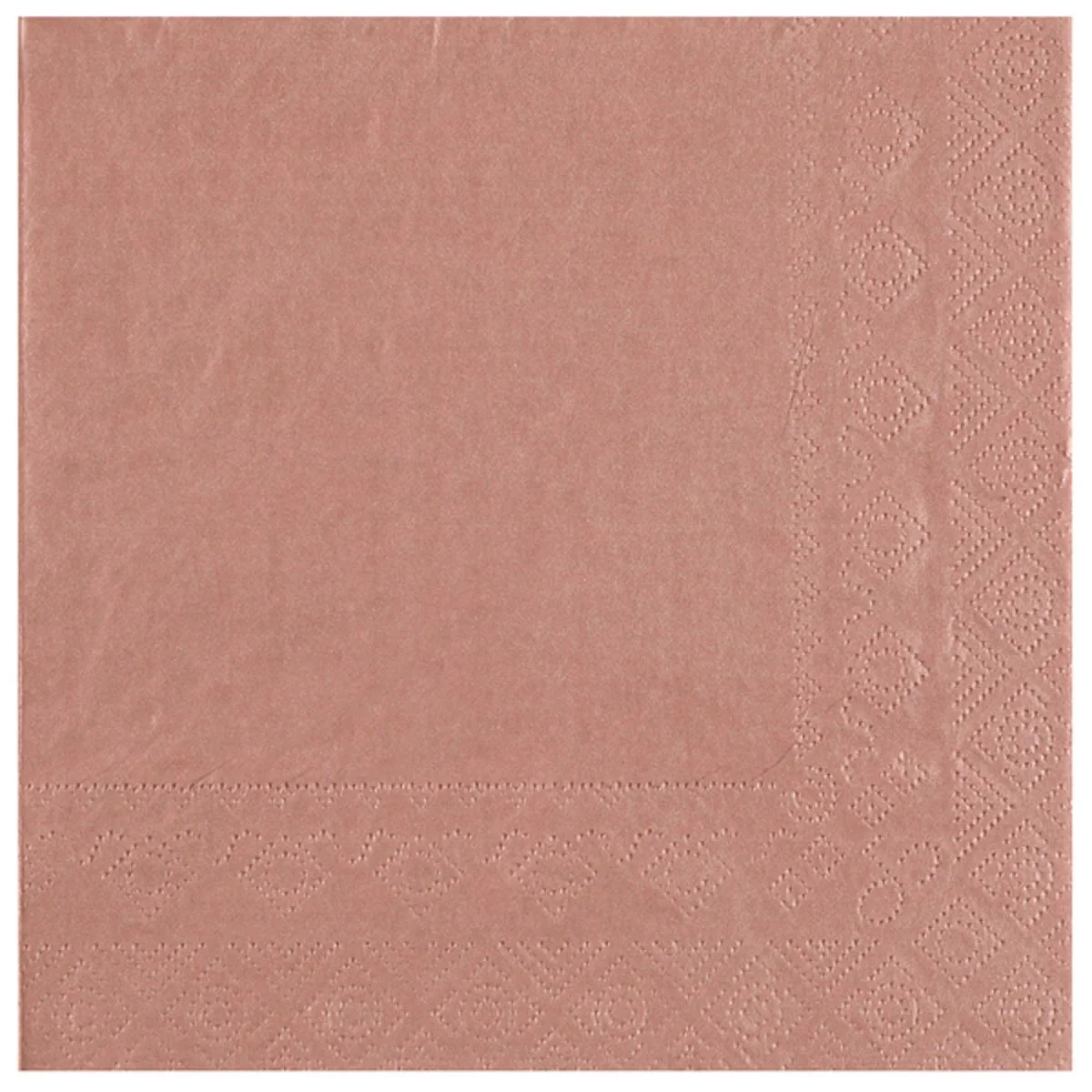Rose Gold Large Compostable Lunch Paper Party Napkins, 25 Count