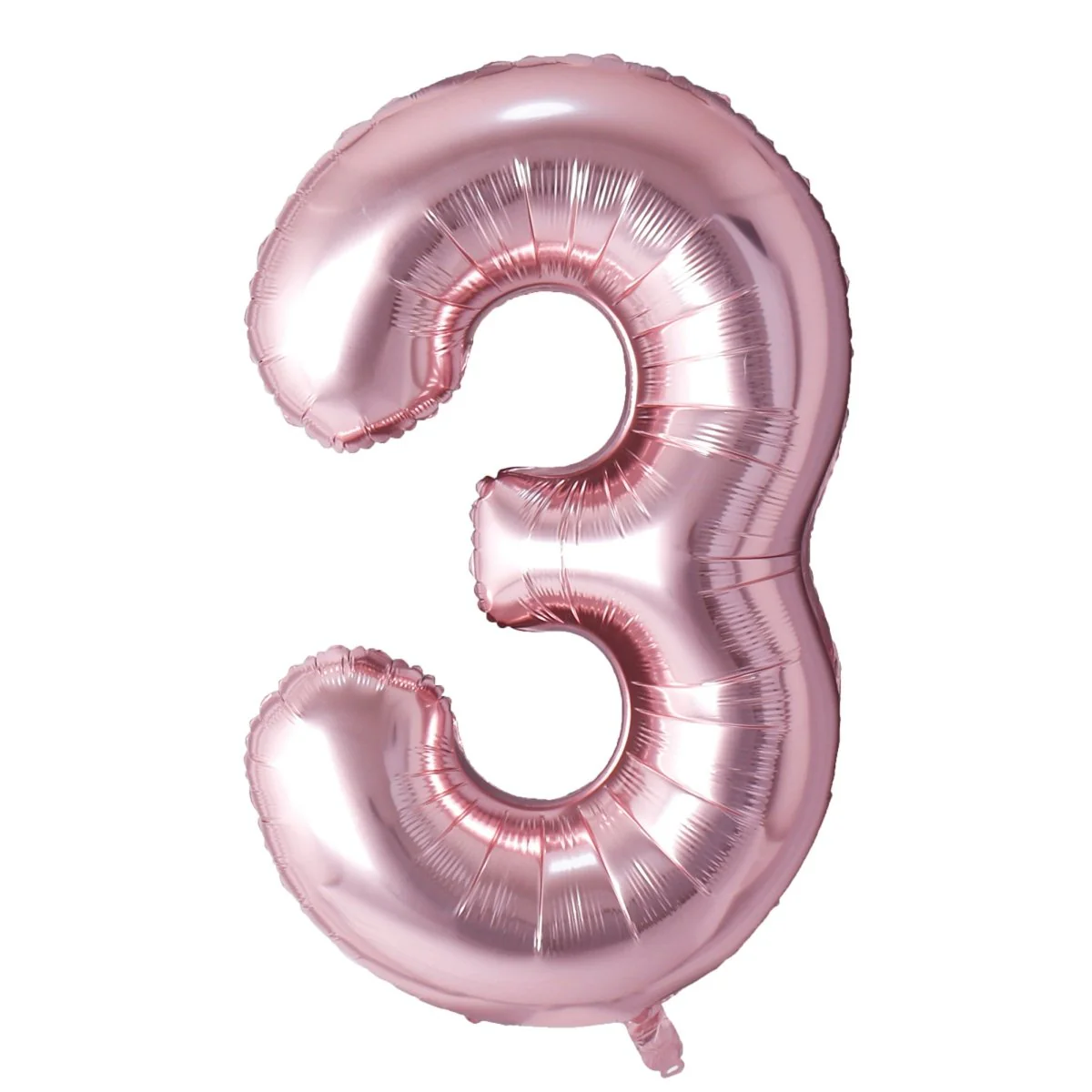 Rose Gold Number 3 Foil Balloon, 26 Inches, 1 Count
