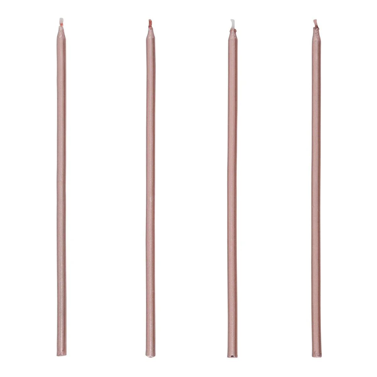 Rose Gold Slim Cake Candles, 5.9 Inches, 10 Count - Image 2