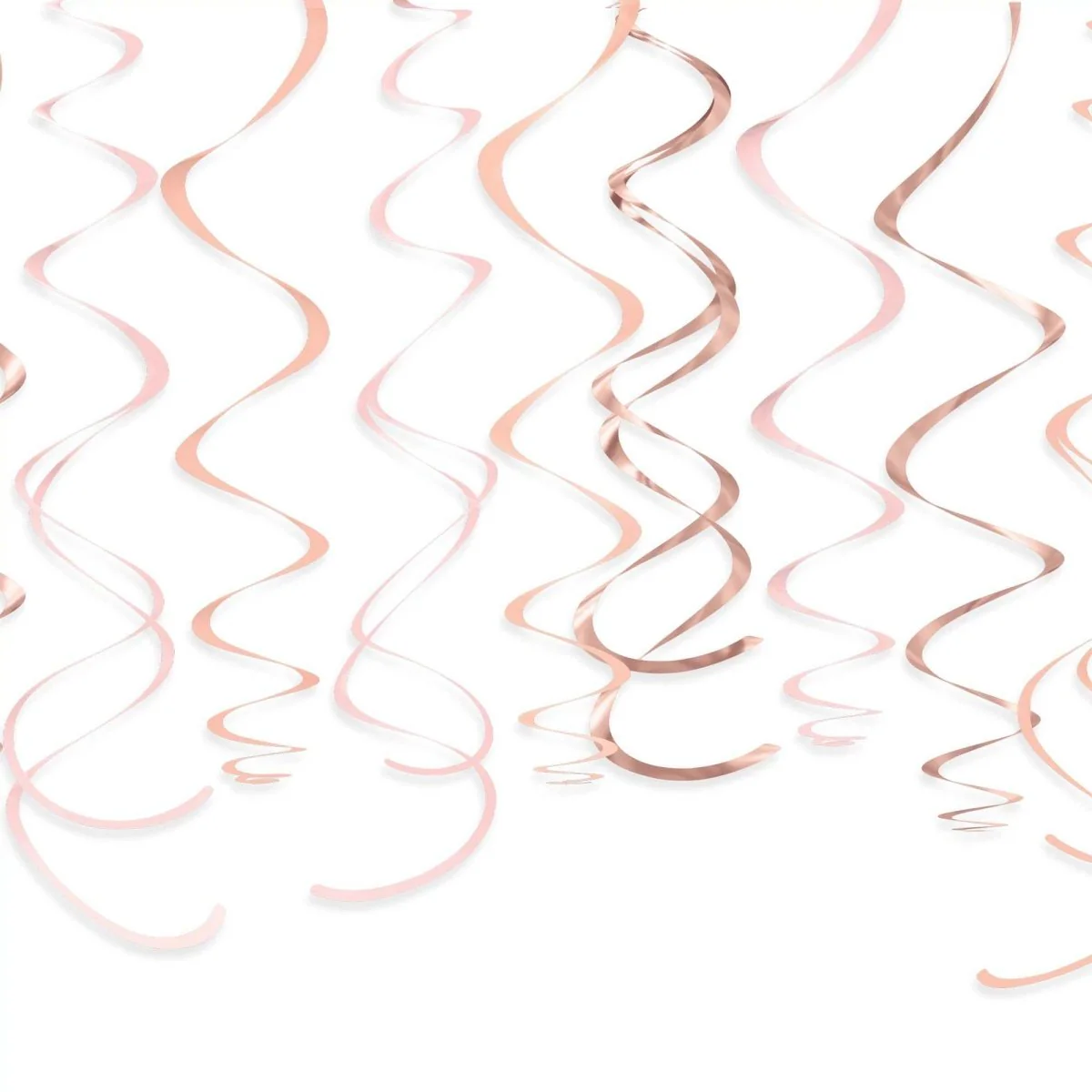 Rose Gold Swirl Decoration Kit, 22 Inches, 12 Count