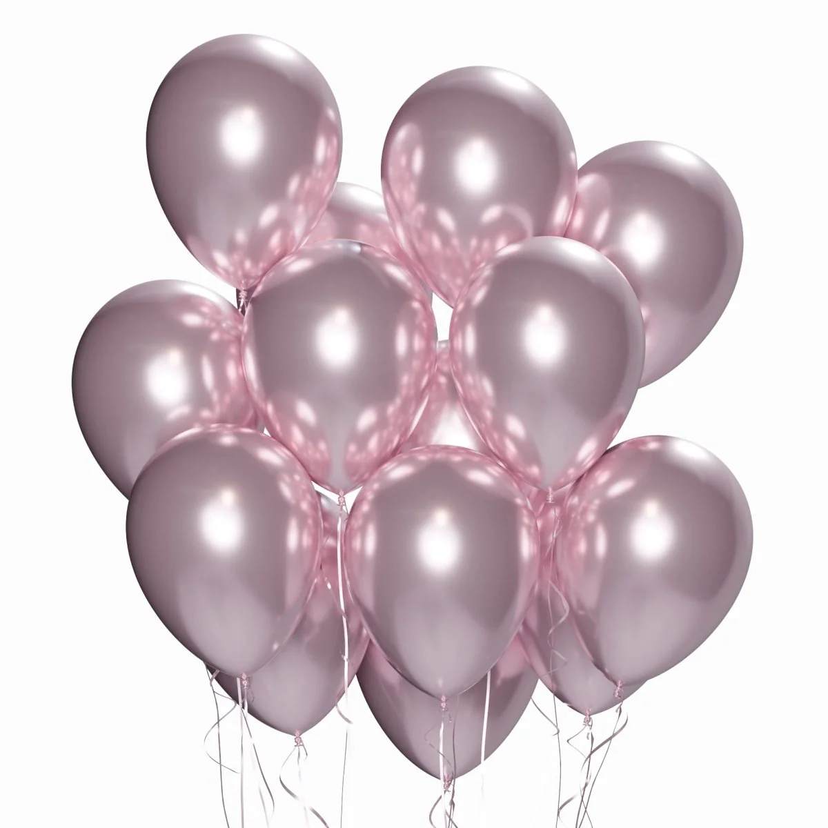 Rosegold Latex Balloon 12 Inches, Chrome Collection, 72 Count