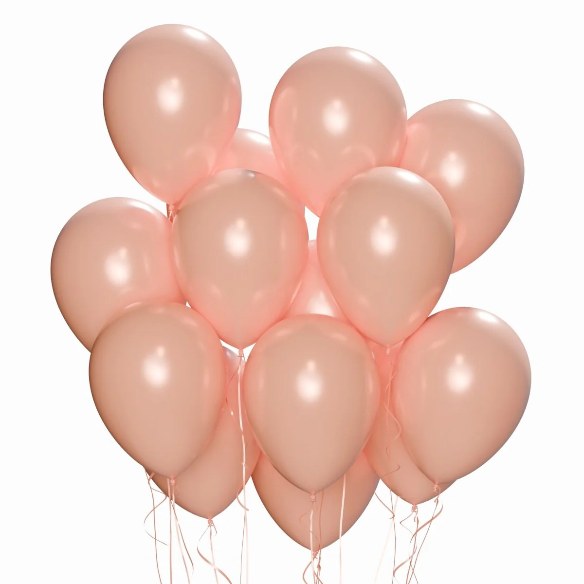 Rosegold Latex Balloon 12 Inches, Pearl Collection, 15 Count