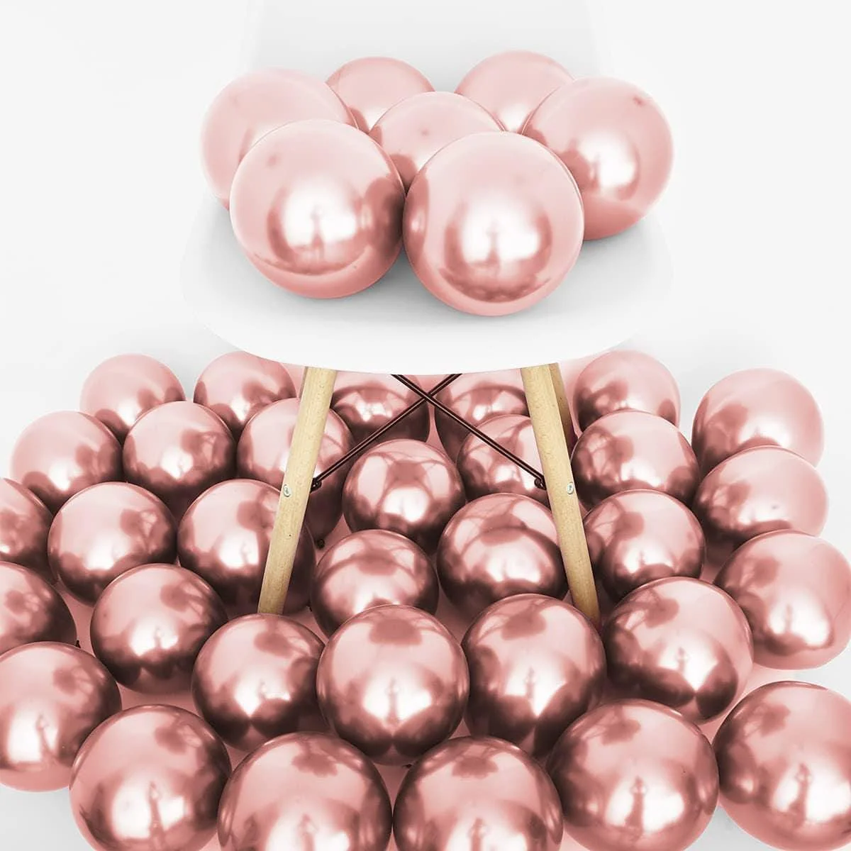 Rosegold Latex Balloon 5 Inches, Chrome Collection, 100 Count - Image 3