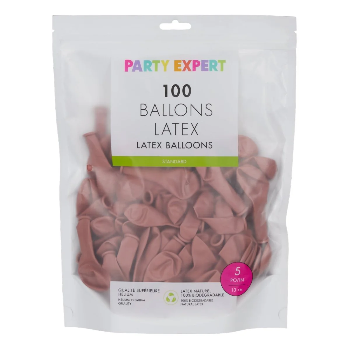 Rosewood Latex Balloons, 5 Inches, 100 Count - Image 2