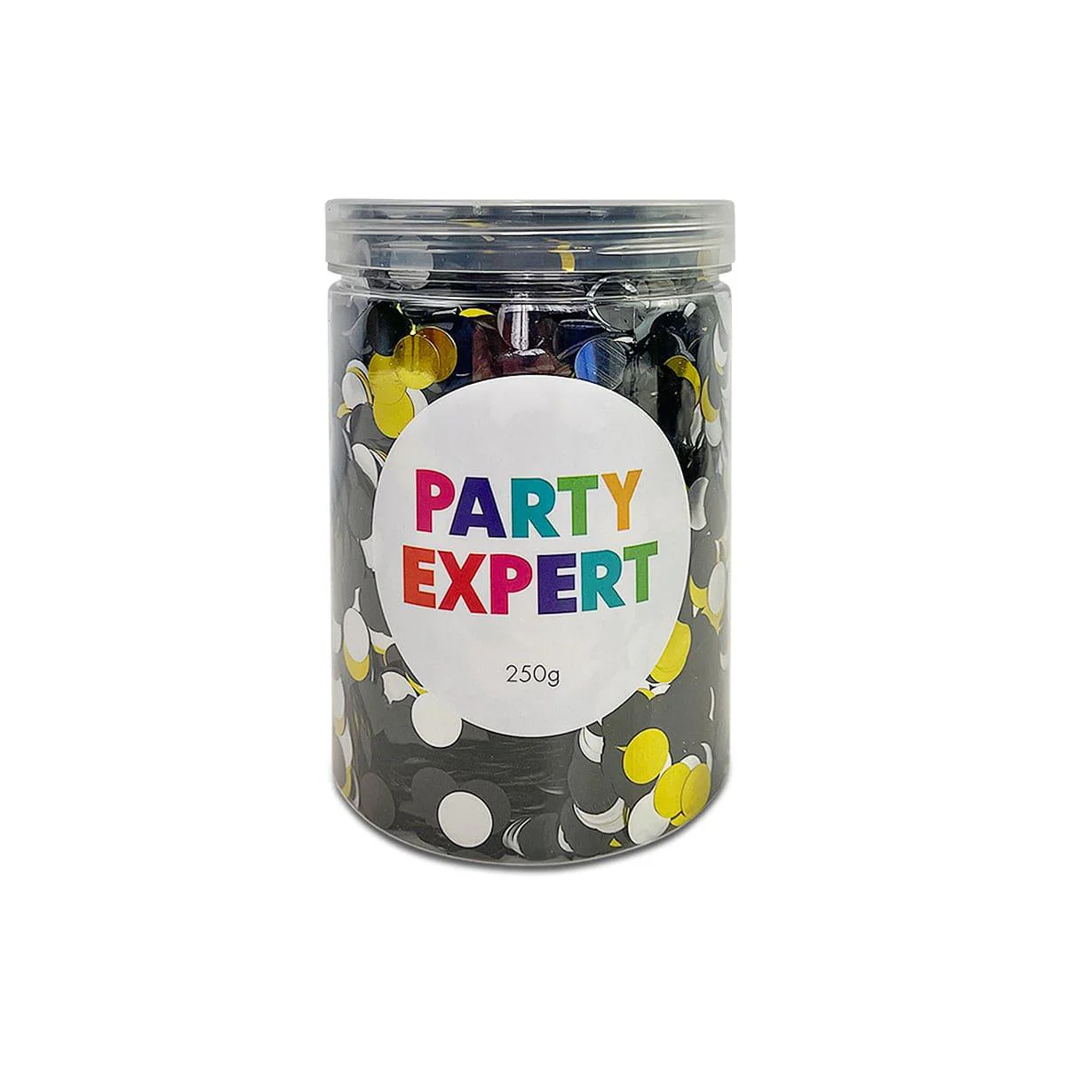 Round Confetti, Gold, Silver and Black