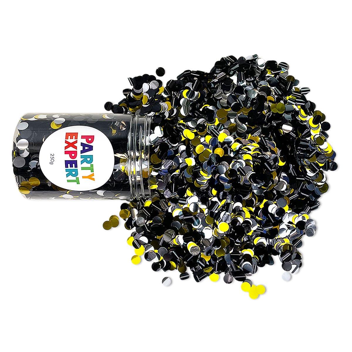 Round Confetti, Gold, Silver and Black - Image 2