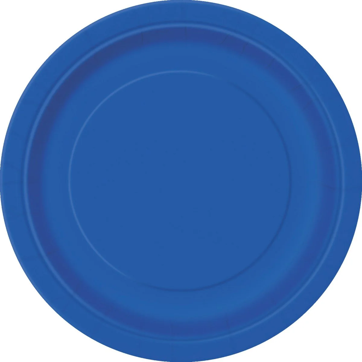 Royal Blue Large Round Lunch Paper Plates, 9 Inches, 8 Count
