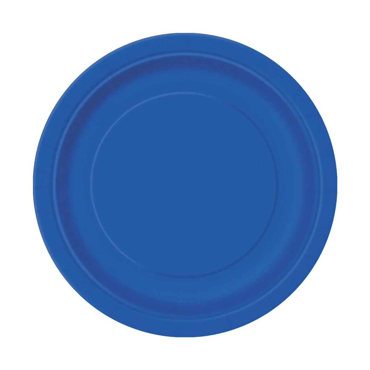 Royal Blue Small Round Dessert Paper Plates, 7 Inches, 8 Count