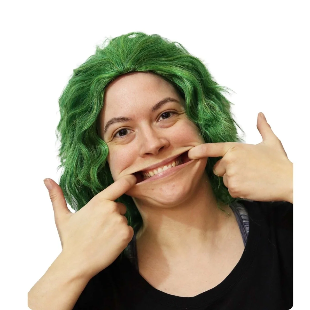 Sad Clown Wig for Adults, Green