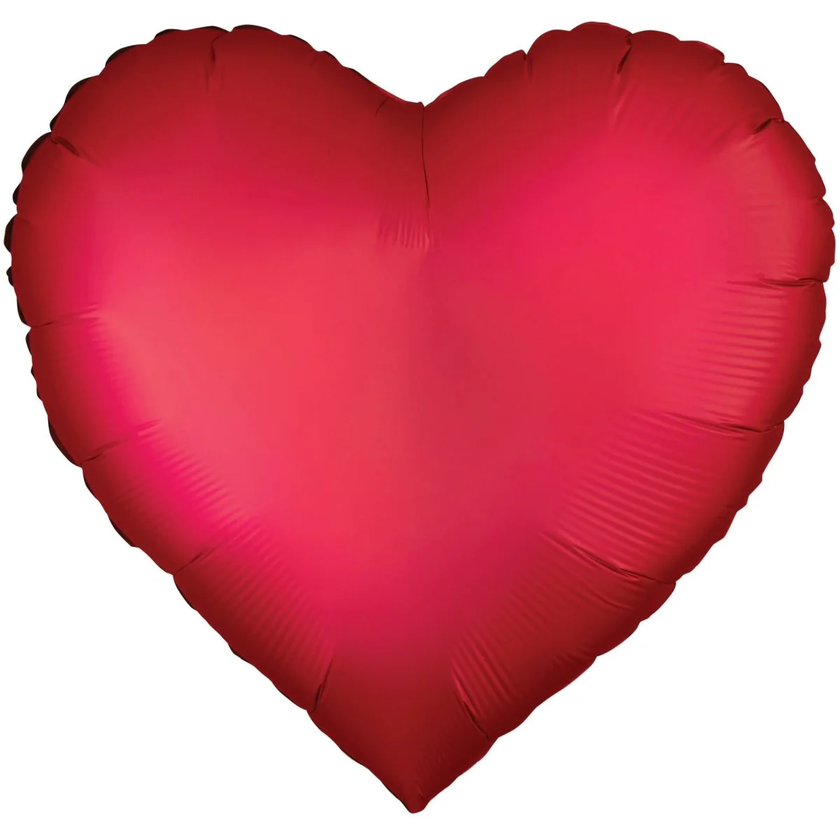 Satin Luxe Red Kiss of Fire Heart Shaped Foil Balloon, 18 Inches, 1 Count