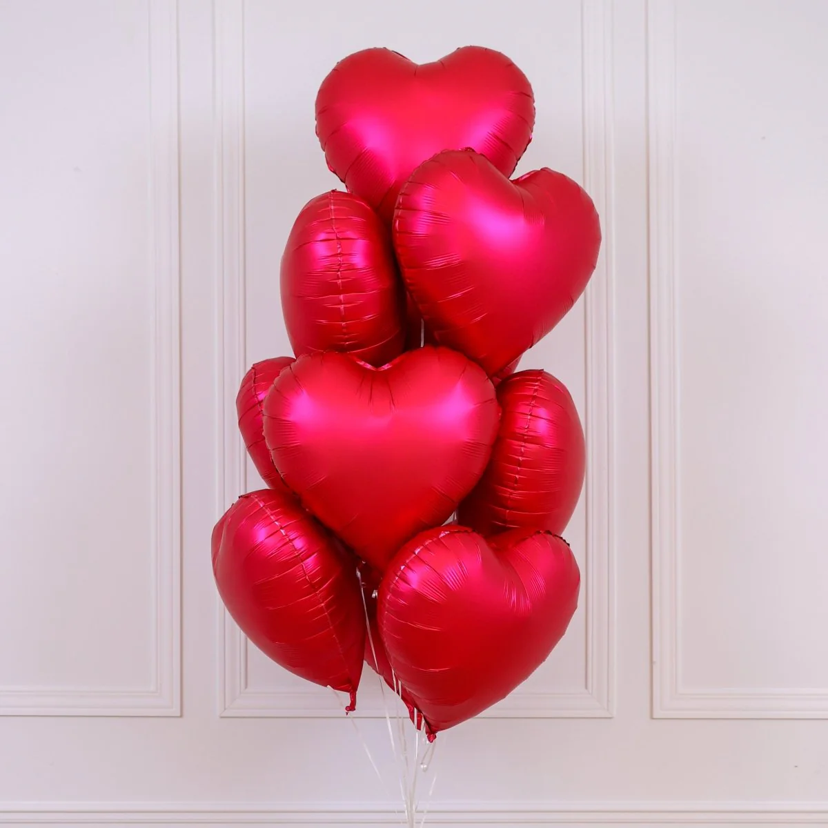 Satin Luxe Red Kiss of Fire Heart Shaped Foil Balloon, 18 Inches, 1 Count - Image 2