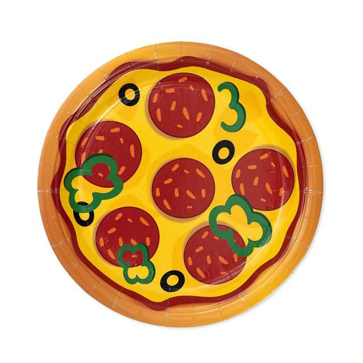 Say Cheese Small Round Dessert Paper Plates, 7 Inches, 8 Count