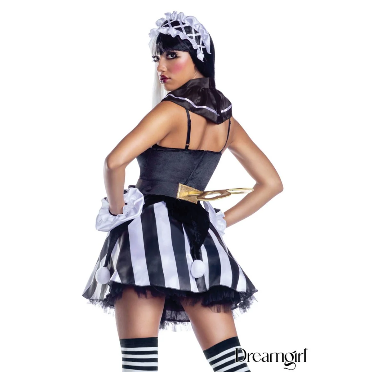 Scary Doll Costume for Adults, Black Dress - Image 3