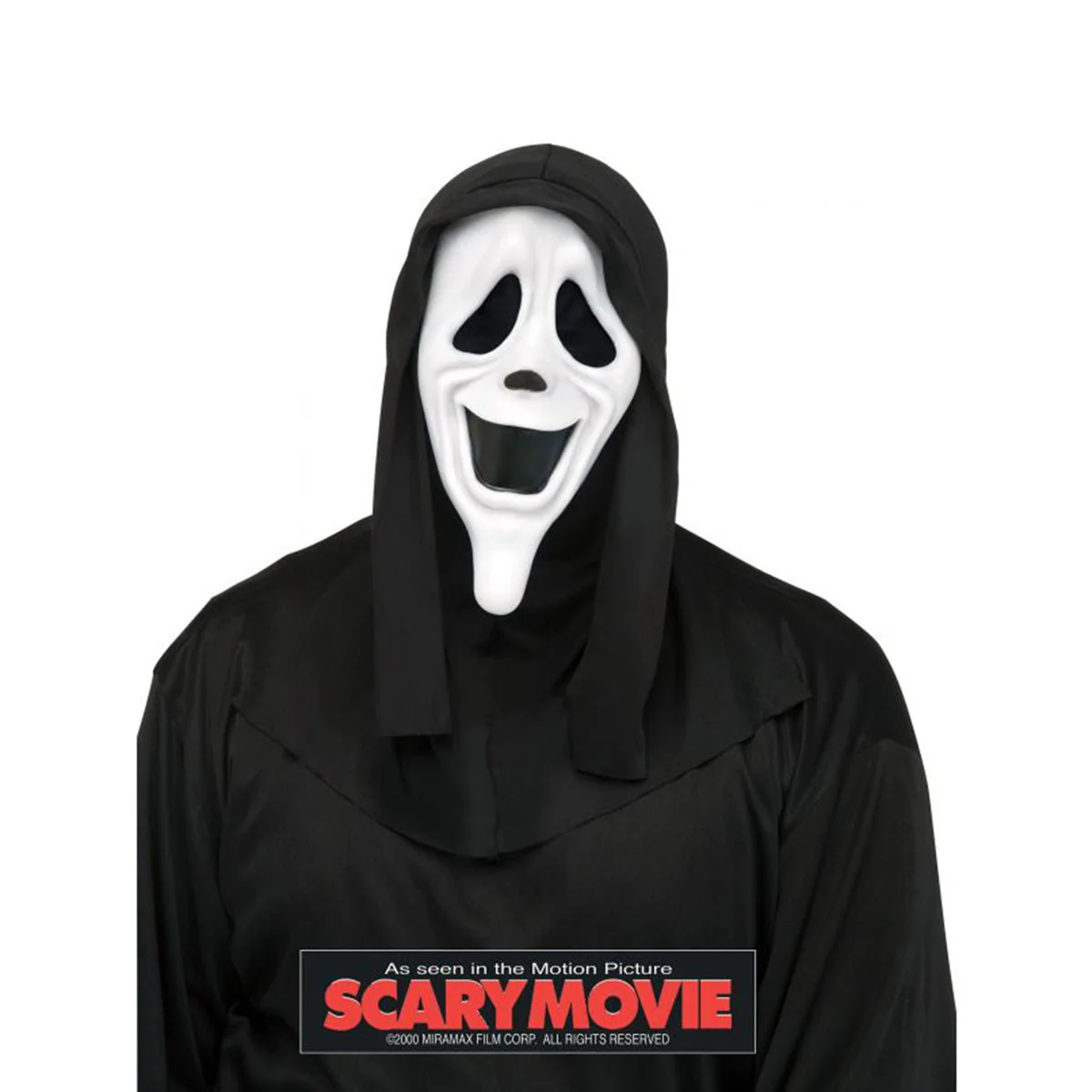 Scary Movie Smiley Mask with Shroud