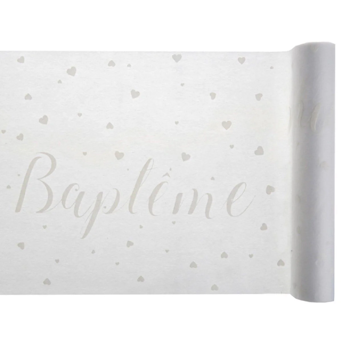 Silver ''Baptême'' table runner