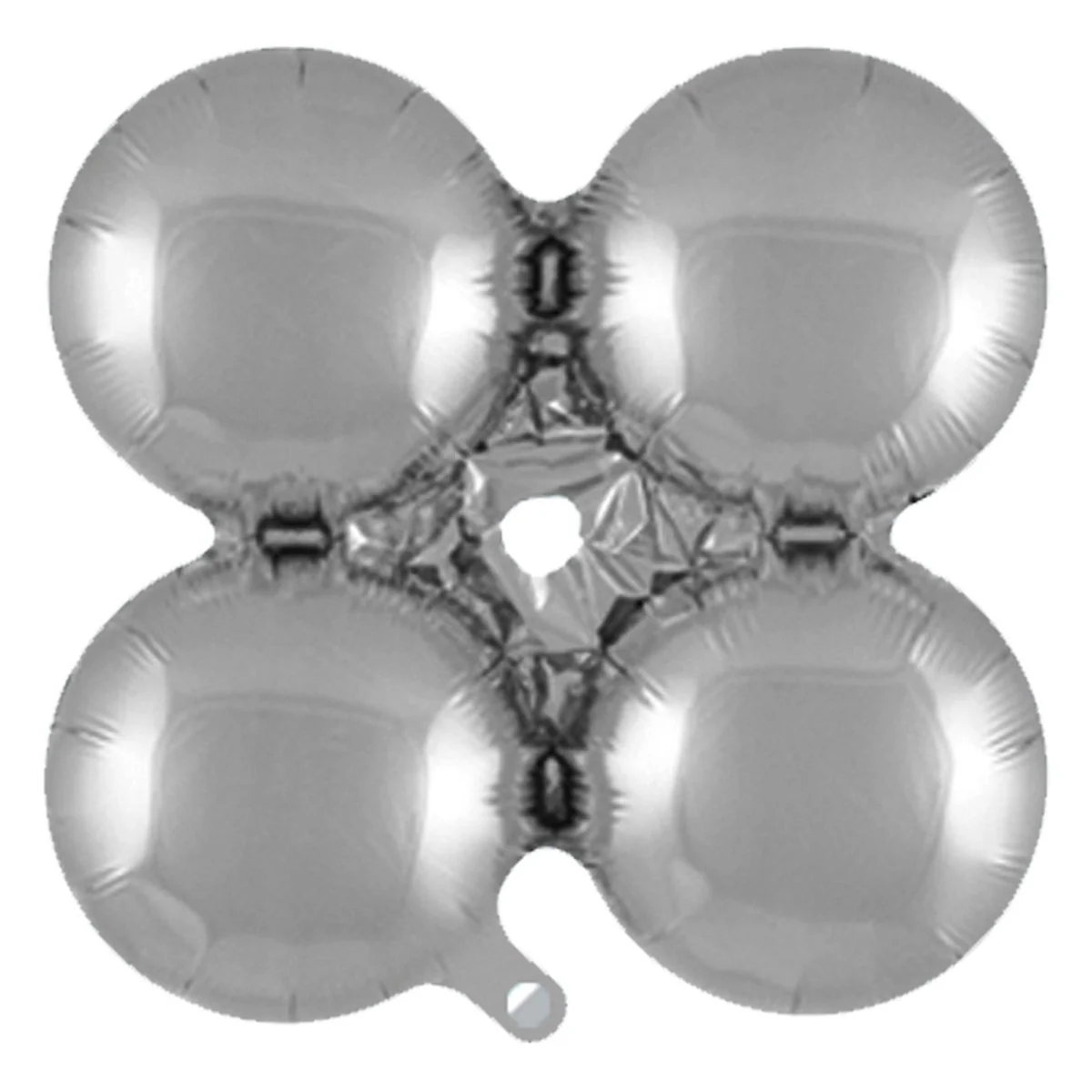 Silver Bulk Quad Foil Balloon, 18 Inches, 1 Count