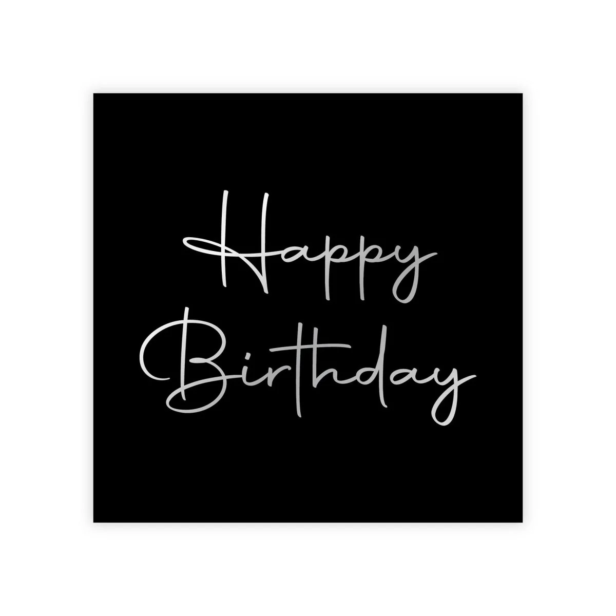 Silver Celebration Happy Birthday Large Lunch Napkins, 16 Count