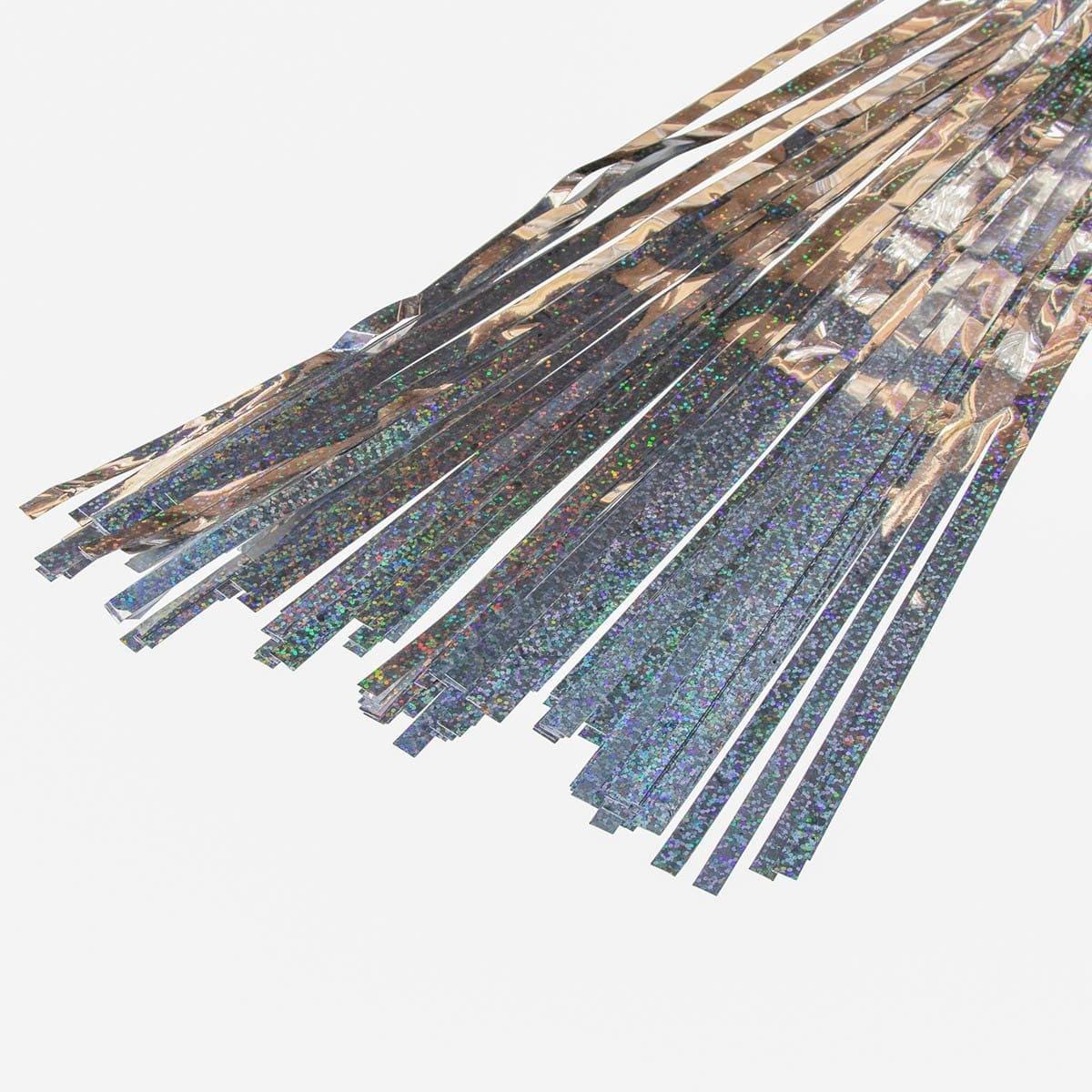 Silver, Laser Collection, Foil Fringe Curtain - Image 3