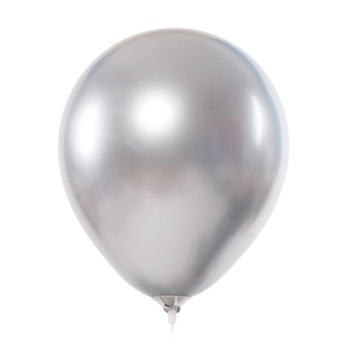 Silver Latex Balloon 12 Inches, Chrome Collection, 72 Count - Image 2