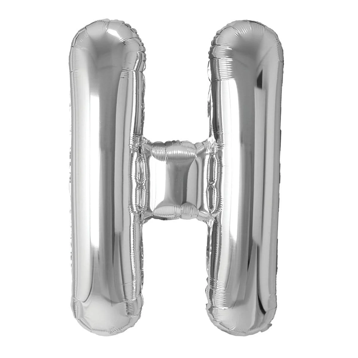 Silver Letter H Foil Balloon, 34 Inches