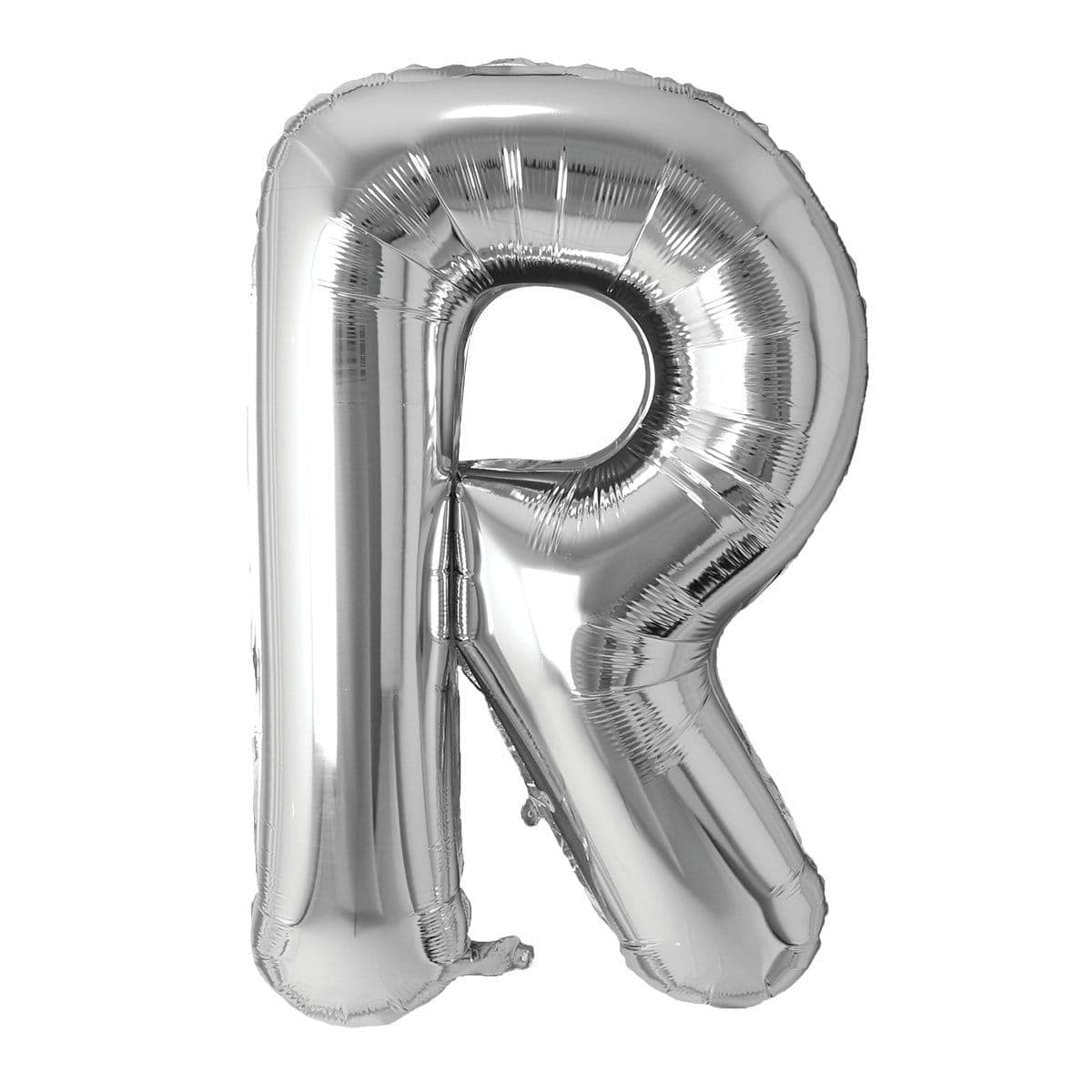 Silver Letter R Foil Balloon, 34 Inches