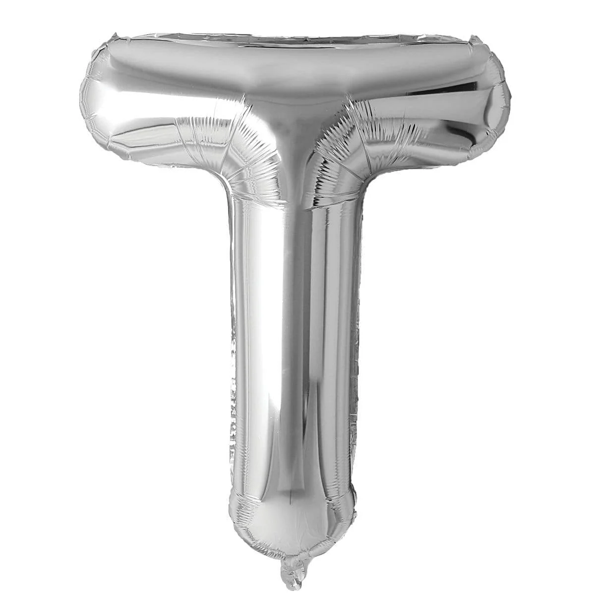 Silver Letter T Foil Balloon, 34 Inches