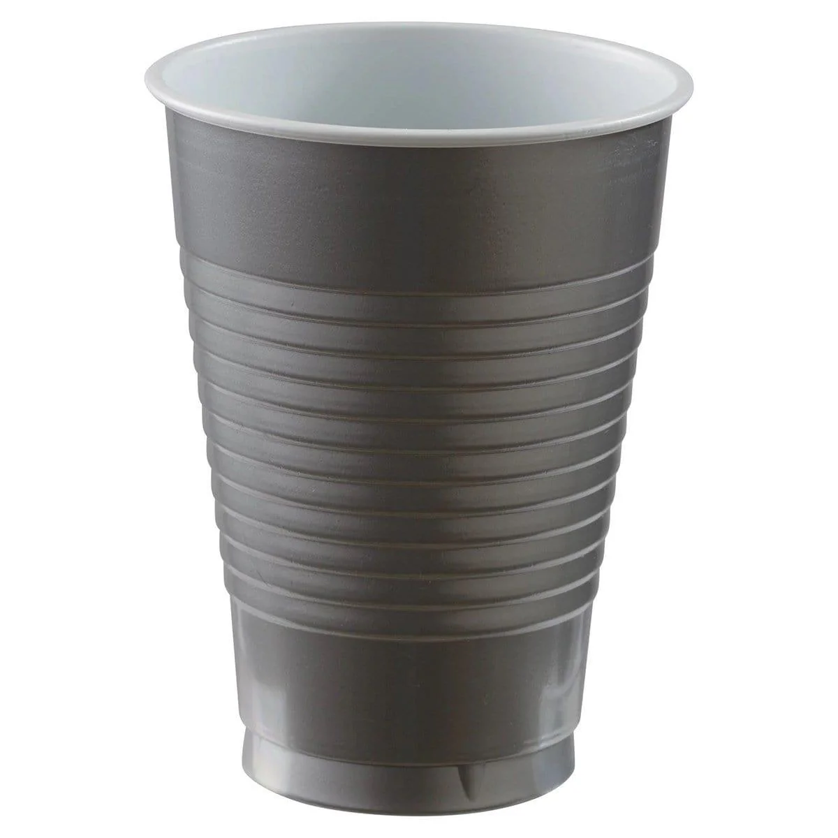 Silver Plastic Cups, 12 oz., 20 Count
