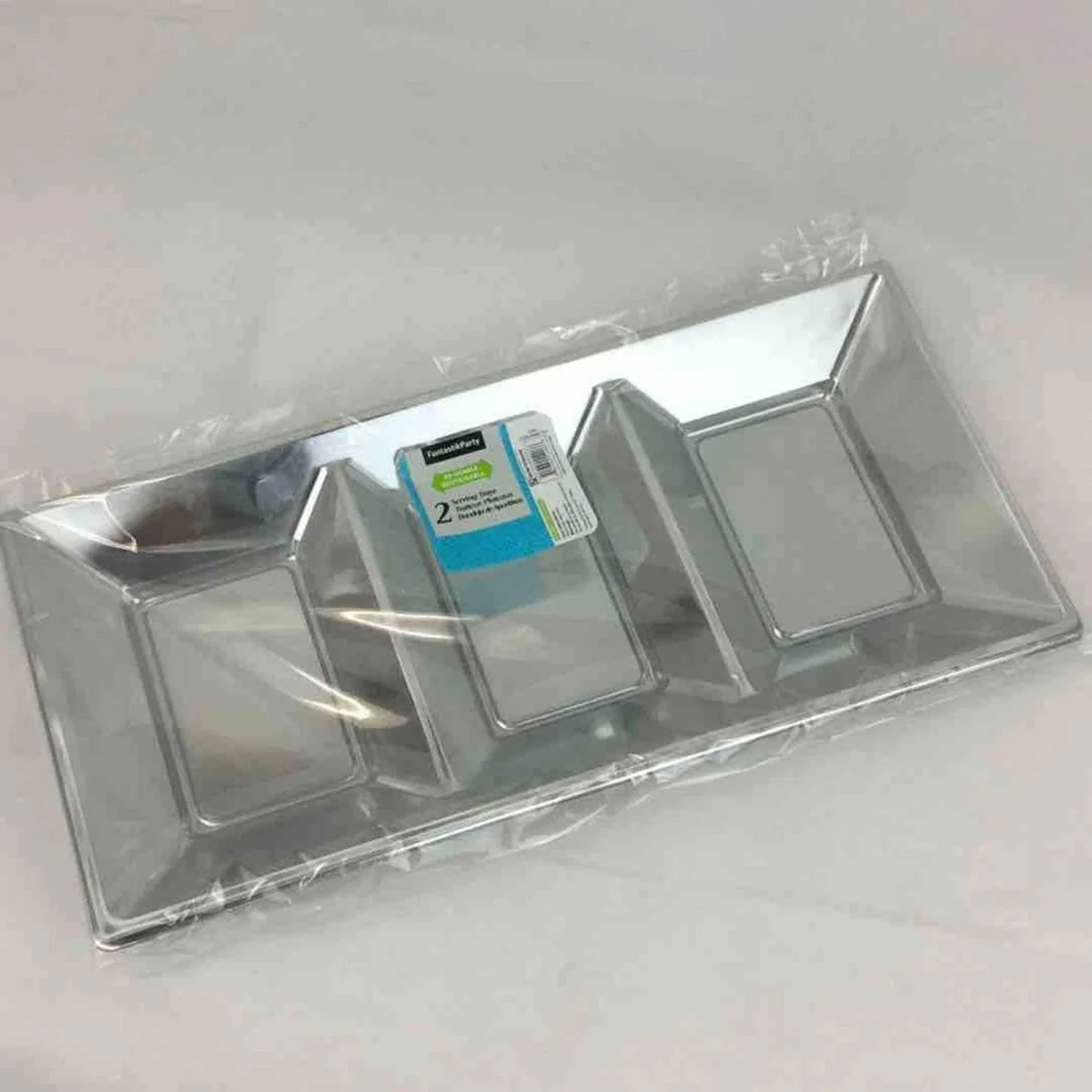 Silver Snack Tray, 2 Count