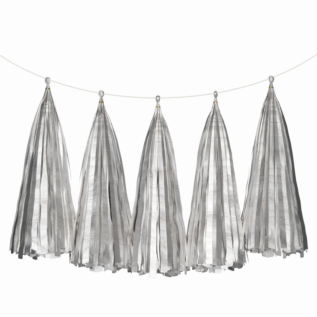 Silver Tassel Garland 5 Count